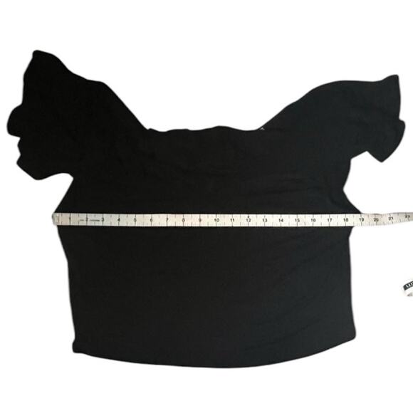 Y2K Toto Collection Black Crop Top Womens 3X Plus Size Cropped Asymmetrical - Picture 7 of 7